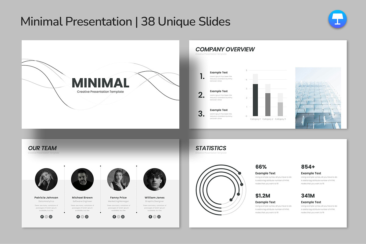 Minimal Keynote Template, a Presentation Template by Design Vault (Photo 1 of 6)