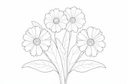 Hand Drawn Floral Coloring Pages, an Illustration by hafijul (Thumbnail 2 of 9)