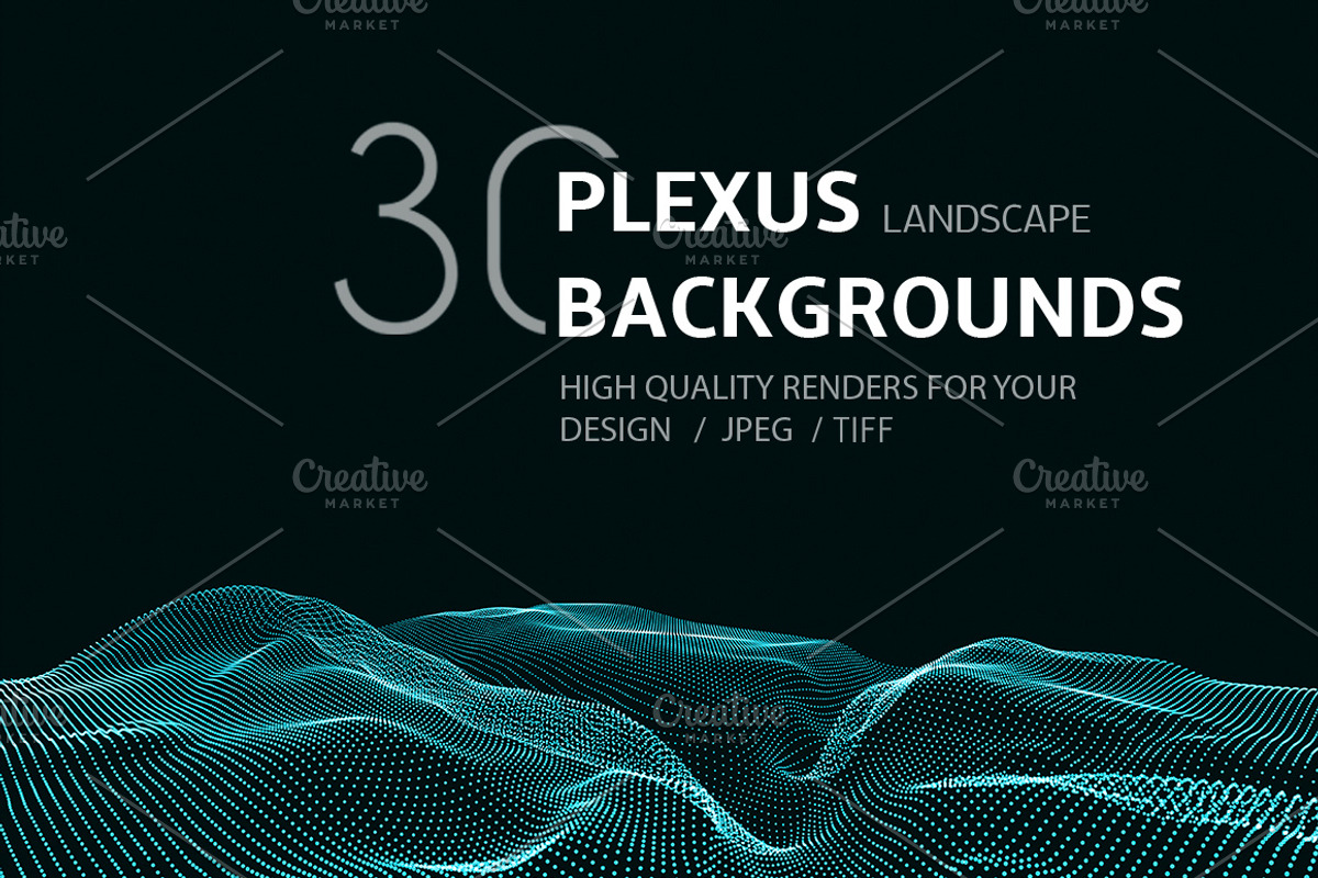 30 PLEXUS LANDSCAPE BACKGROUNDS, a Technology Illustration by AndisREA (Photo 2 of 3)