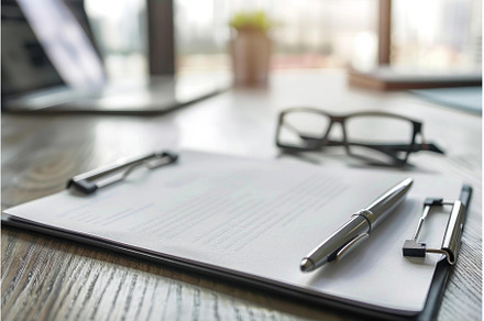 Contract waiting to be signed on a, a Business Photo by Ylivdesign