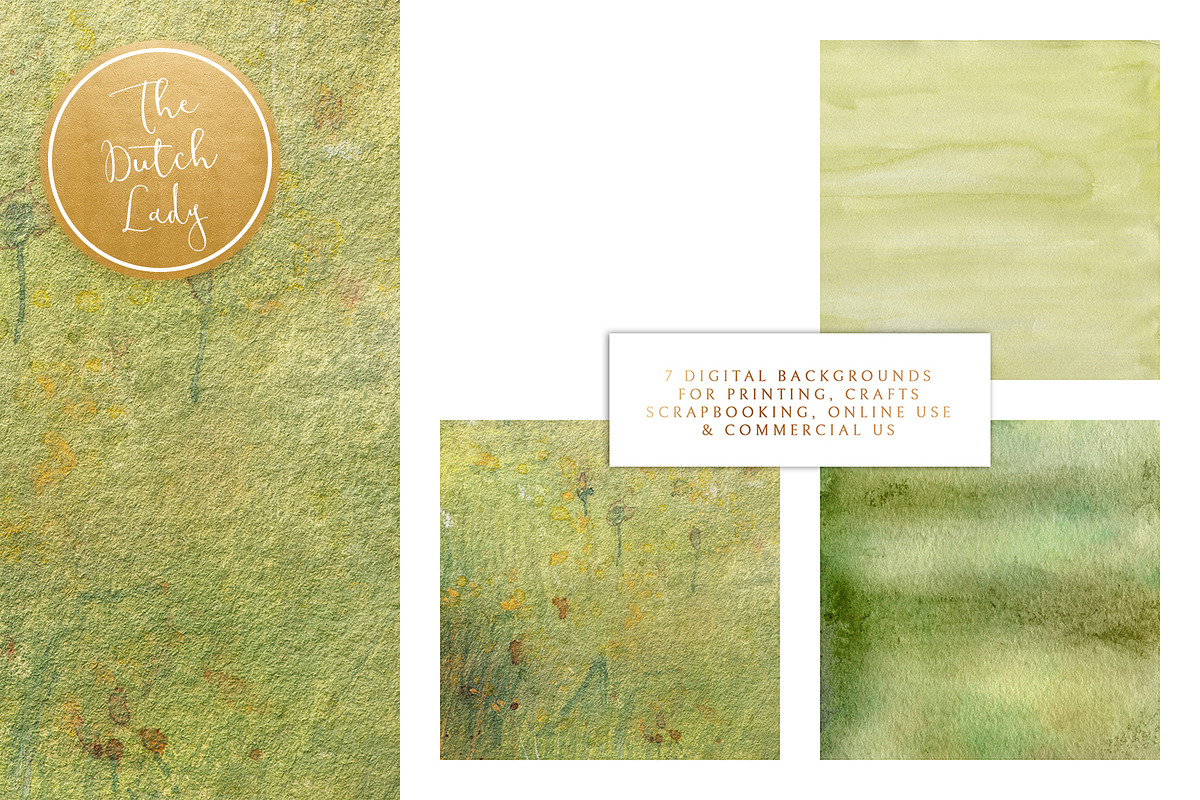 Green Paint Texture Backgrounds, a Texture Graphic by The Dutch Lady ...