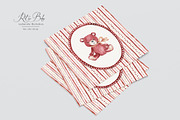 Retro Baby Shower Set, an Object Illustration by SirenaArt (Thumbnail 14 of 21)