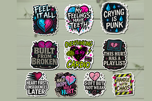 2000s Emo Revival Sticker Pack