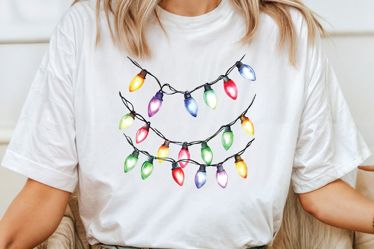 Sparkling Christmas Lights Clipart, an Illustration by CraftArtStudio (Photo 4 of 6)