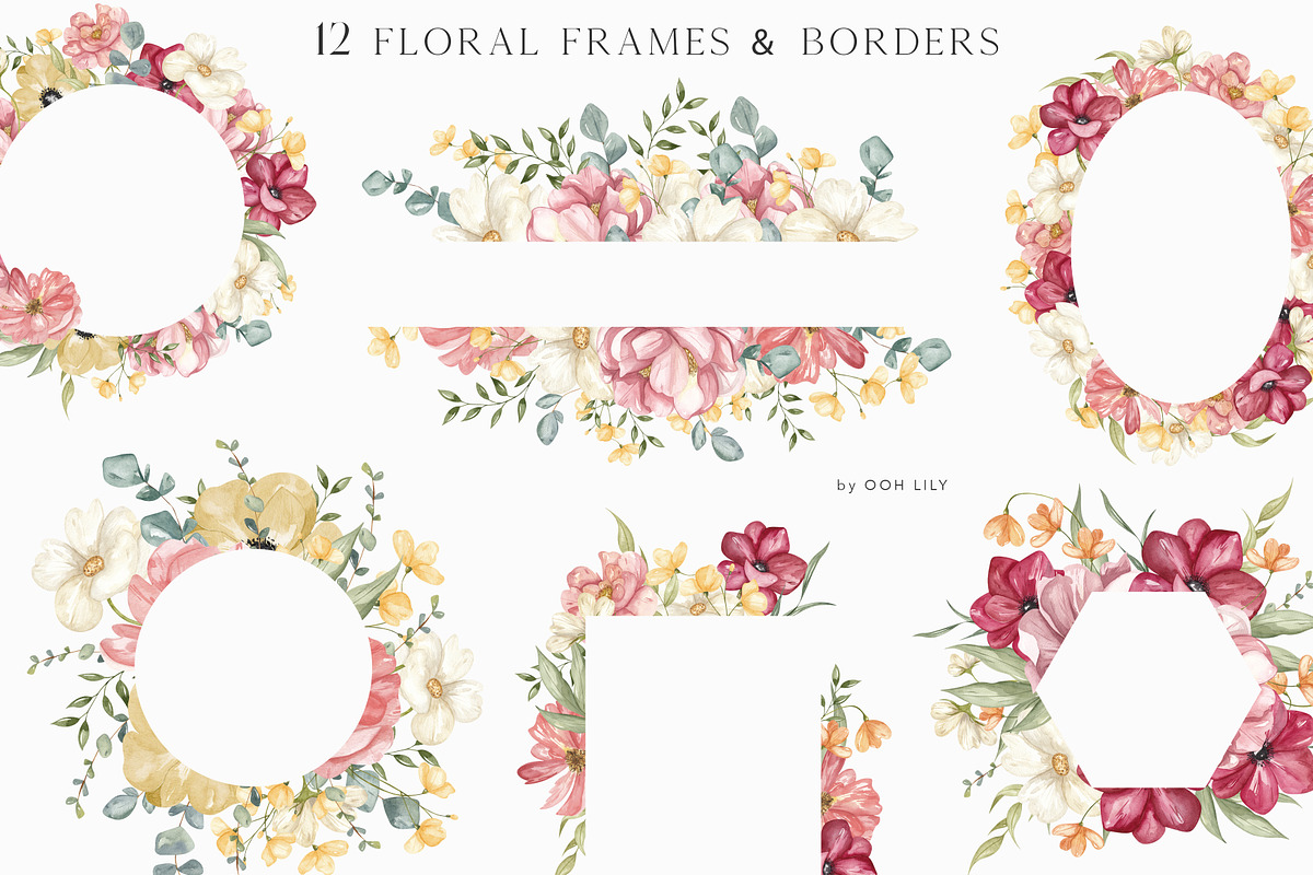HONEY FLOWERS. watercolor collection, a Decorative Illustration by Ooh Lily (Photo 7 of 15)