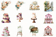 Watercolor Wedding Clipart, an Illustration by Designworld (Thumbnail 5 of 8)