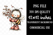 Whimsical Spring Bee Clipart, an Illustration by Designking (Thumbnail 4 of 5)