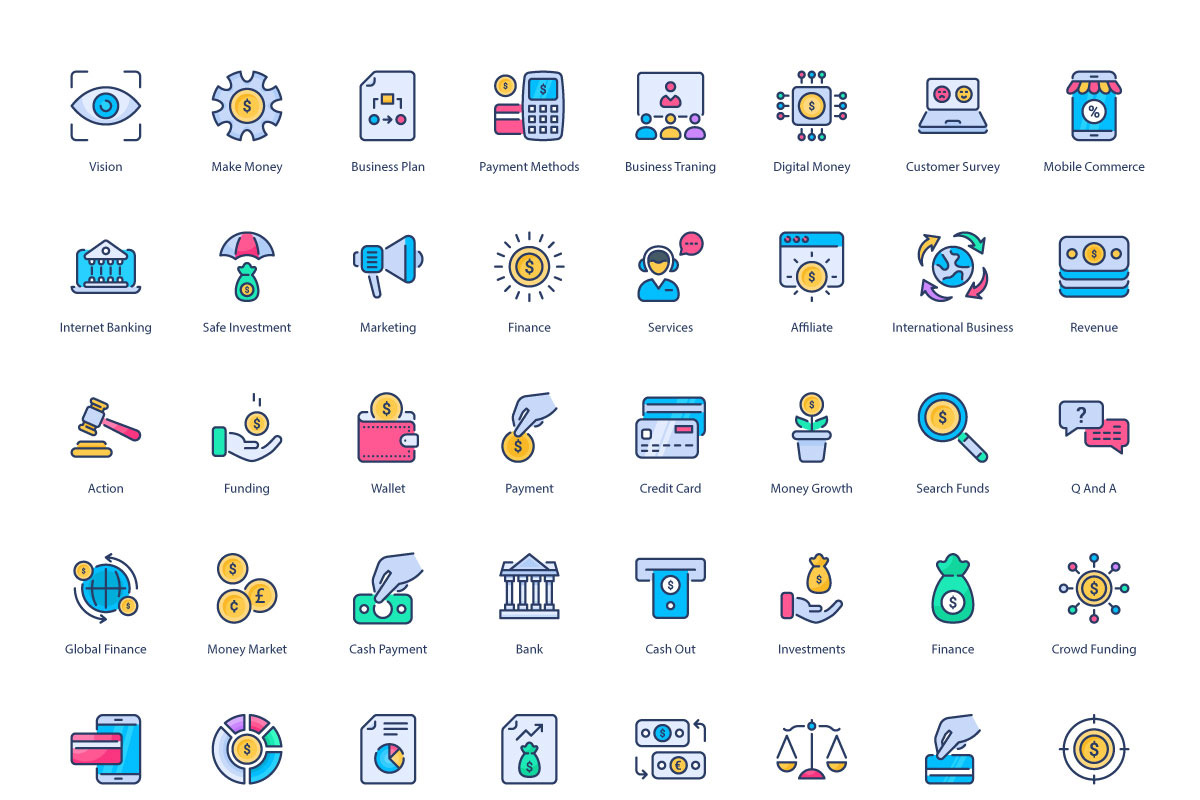 FINANCE CONCEPT ICONS, an Outline Icon by vectorstank (Photo 4 of 5)