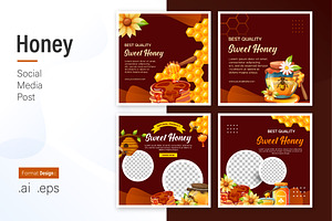 Honey Social Media Post Design