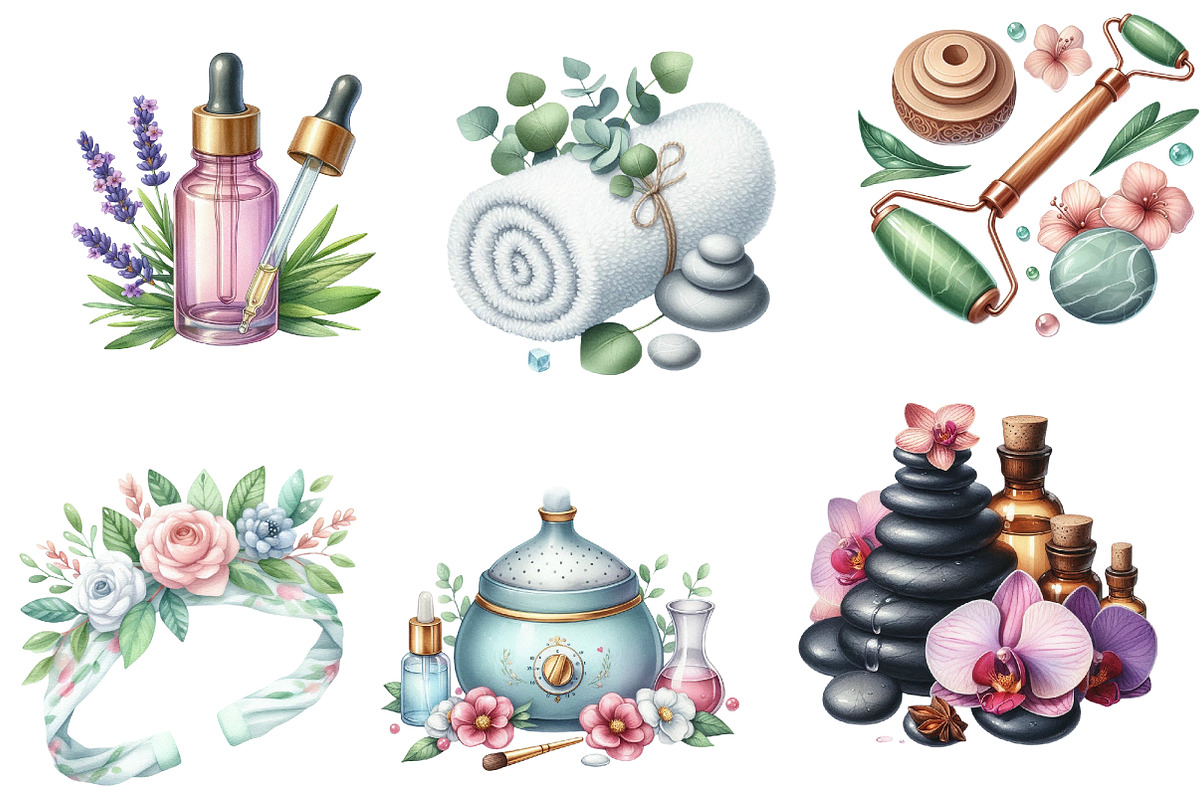 Beauty Spa Clipart, an Illustration by DreamArtGraphic (Photo 2 of 5)