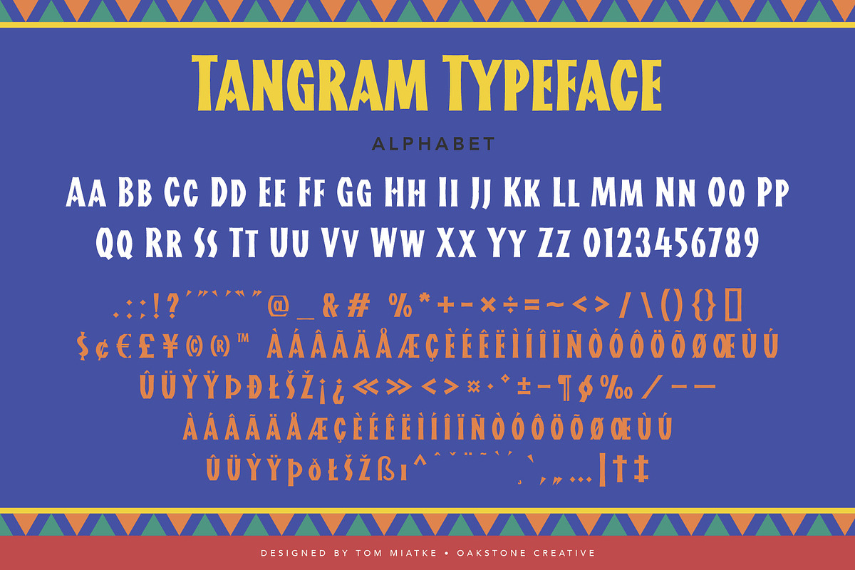 Tangram – Mid-Century Display Font, a Sans Serif Font by OakstoneCreative (Photo 2 of 11)