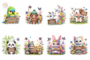 Animal Hello Spring PNG Clipart, an Animal Illustration by KennedyStudio (Thumbnail 2 of 5)