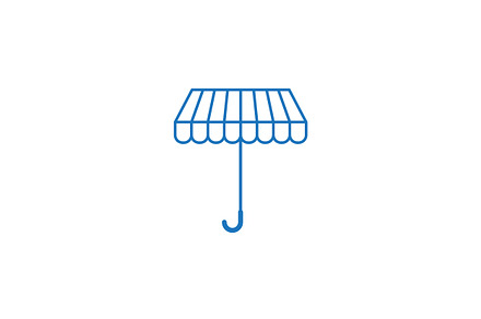 umbrella with store line logo vector, a Magazine Template by devastd
