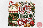 Fueled By Coffee & Christmas Cheer, a Seasonal Illustration by Rose Art (Thumbnail 1 of 4)