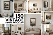 Mega Interior Frame Mockup Pack, a Household Mockup by Mockup Art Atelier (Thumbnail 33 of 60)