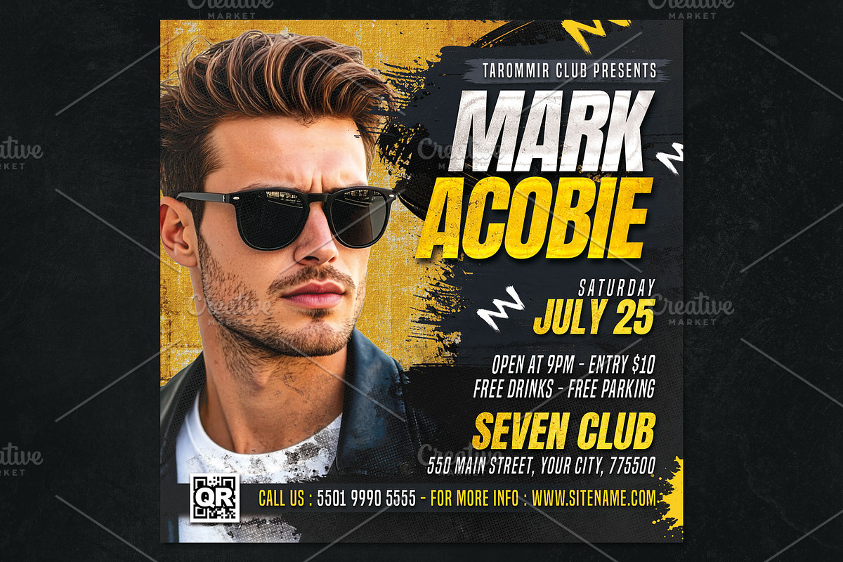 2 Guest Dj Party Flyer Template, a Flyer Template by Tarommir (Photo 2 of 5)