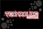 Technoline Modern, a Font by Barkah (Thumbnail 2 of 9)