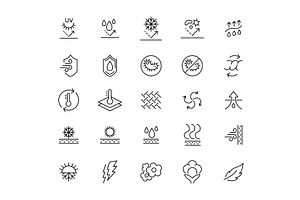 Fabric material line icon set, an Object Illustration by Things for designers