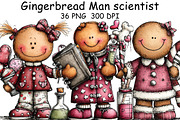 Whimsical Gingerbread Man scientist, an Illustration by CraftArtStudio (Thumbnail 1 of 6)