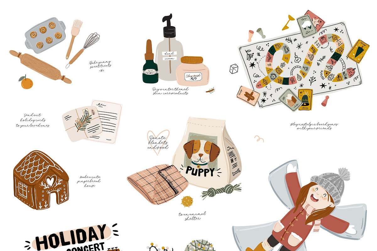 Cute Christmas & New Year BUNDLE, a Seasonal Illustration by Ruslana Lubenets (Photo 10 of 104)
