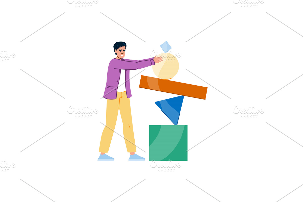 Businessman balancing abstract, an Illustration by pikepicture