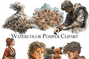 Watercolor Pompeii Clipart, an Object Graphic by ArtisticTimberStudio (Thumbnail 2 of 2)