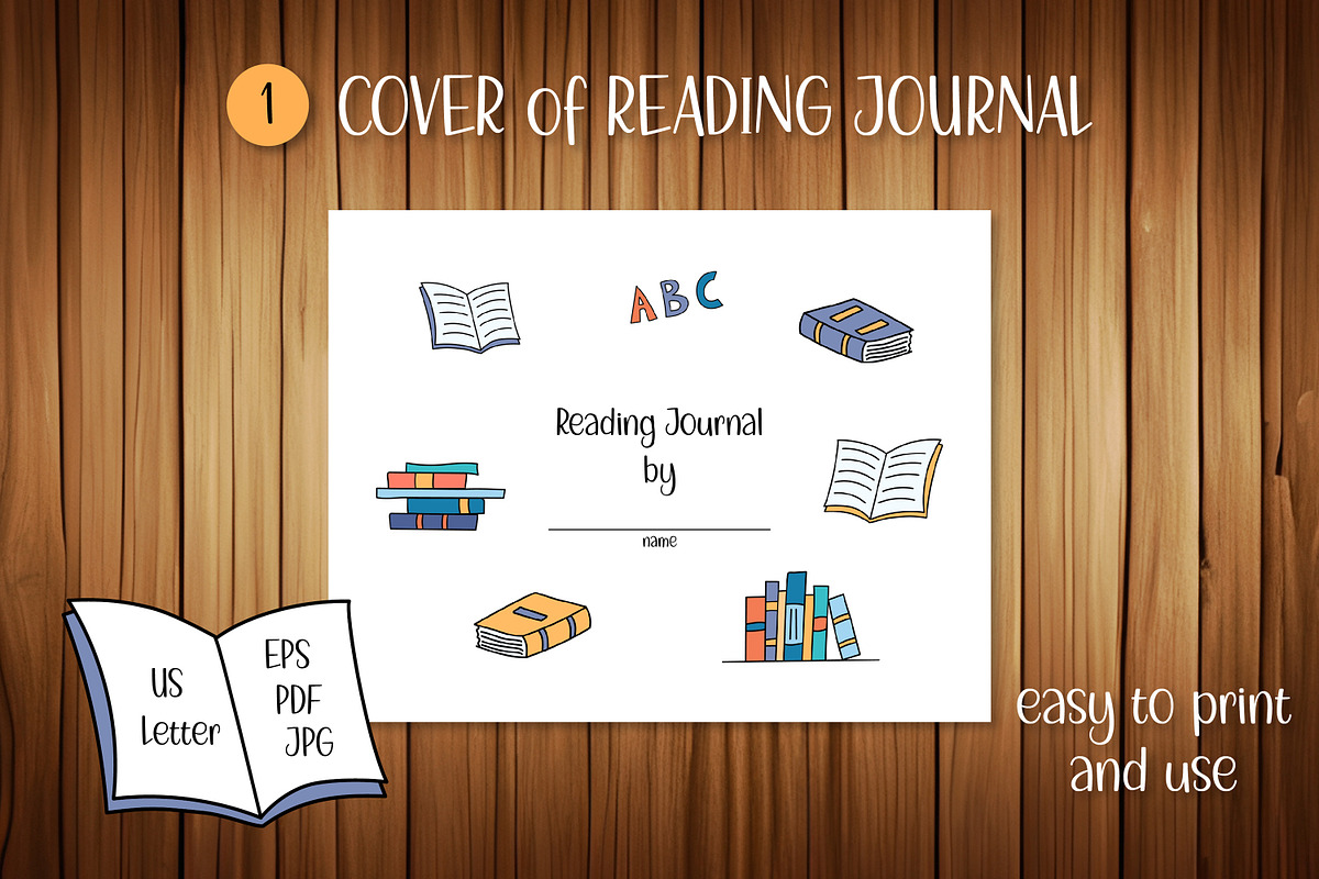 Reading Journal Print Templates, a Stationery Template by AnnaViolet_store (Photo 2 of 6)