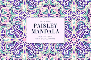 Elegant Paisley Mandala Pattern Pack, a Pattern Graphic by ASTUDIO