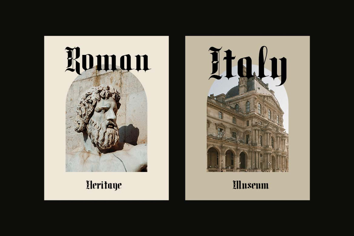 Monarch Shadow Blackletter Font, a Blackletter Font by UICreative (Photo 6 of 13)