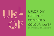 URLOP DIY Left Plus Combined, a Font by FONT-Bud (Thumbnail 1 of 15)