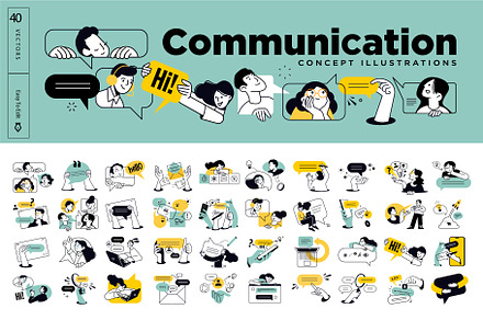 Communication illustrations, an Illustration by PureSolution