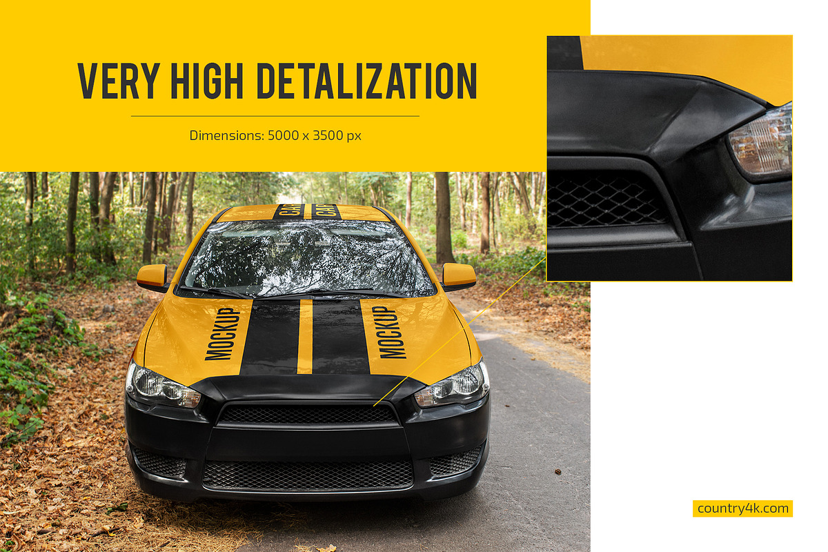 Car Sedan Mockup Set, an Advertising Mockup by Country4k (Photo 2 of 4)