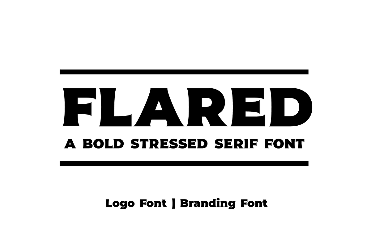 Flared - a logo font or brand font, a Font by Little Type Factory (Photo 1 of 8)
