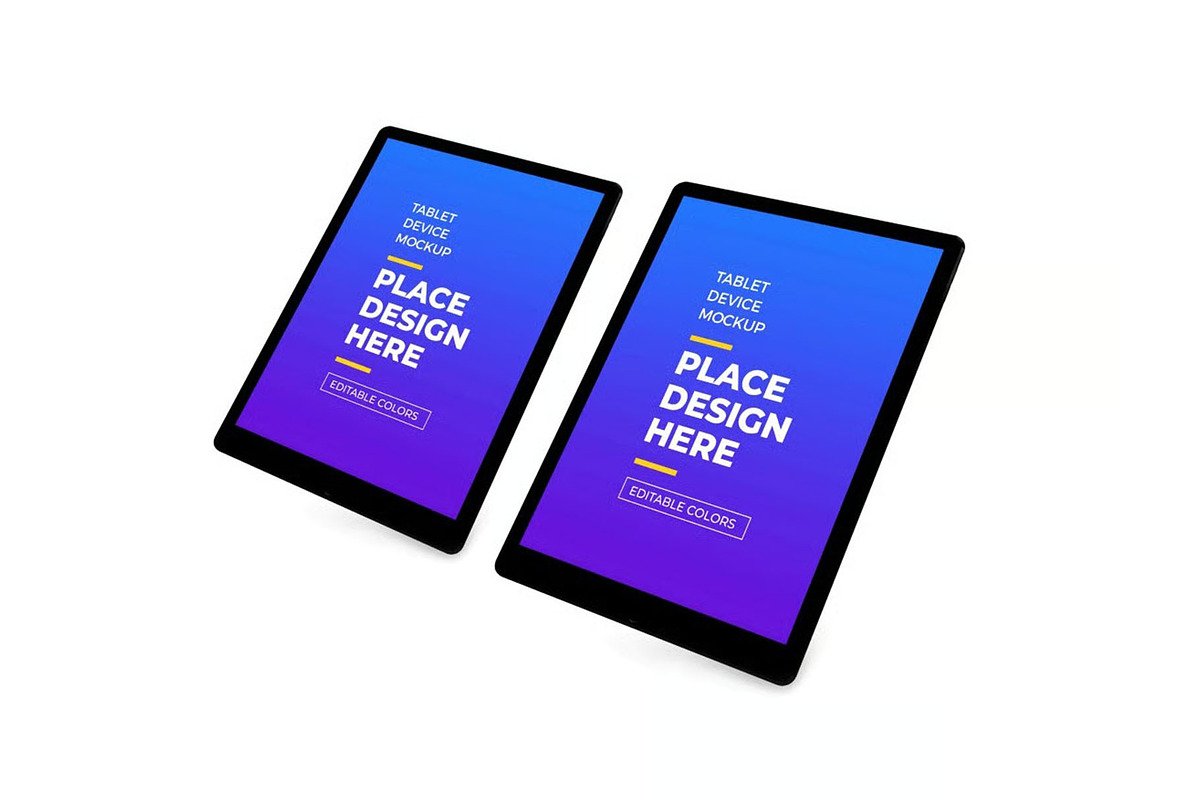 Tablet Device Mockup Template Set, an iPad Mockup by DesignRushMarket (Photo 11 of 11)