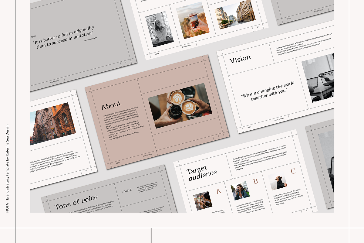 Brand strategy / Brand book template, a Marketing Template by Katerina.Sea.Design (Photo 4 of 7)