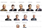 American Presidents Clipart, History, a Person Illustration by BrushstrokeArtGB (Thumbnail 6 of 9)