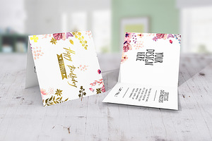 Square Greeting Card Mockups