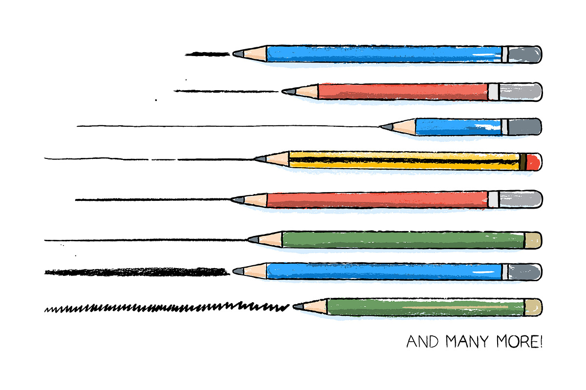 Hand Drawn Pencil Brushes, a Brush Add-On by Side Project (Photo 3 of 5)
