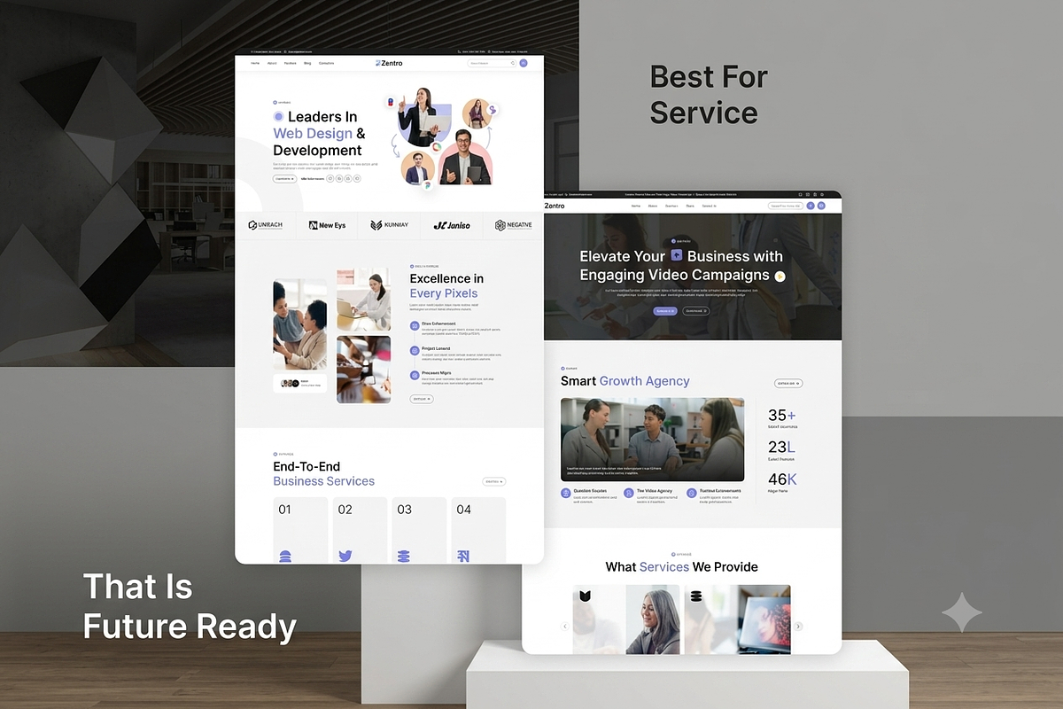 Zentro - Digital Agency WP Theme, a WordPress Template by ThemesRain (Photo 3 of 3)