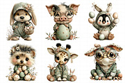 Quirky Easter Animals Clipart, an Illustration by Daily.Designs (Thumbnail 6 of 7)