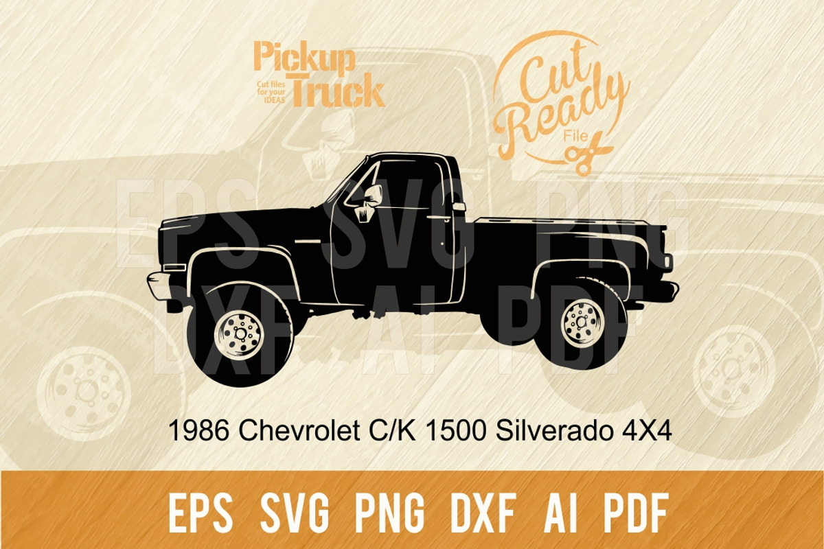 1986 Chevrolet 1500 Silverado SVG, a Transportation Illustration by ...