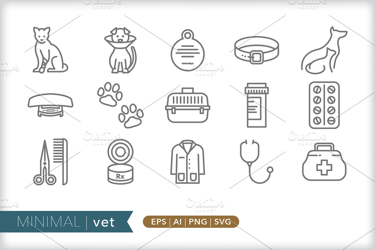 Minimal vet icons, an Outline Icon by Picture Window (Photo 1 of 5)