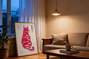 Living Room Poster Frame Mockup ISO, a Mockup by DesignRocket (Thumbnail 8 of 8)