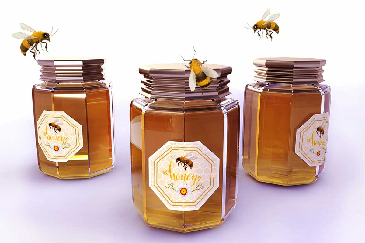 Watercolor Summer - Bee My Honey, an Illustration by Watercolor Nomads (Photo 2 of 3)