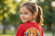 Bear holding Paintbrush Rainbow, a Shirt Mockup by Vector Stall (Thumbnail 2 of 16)