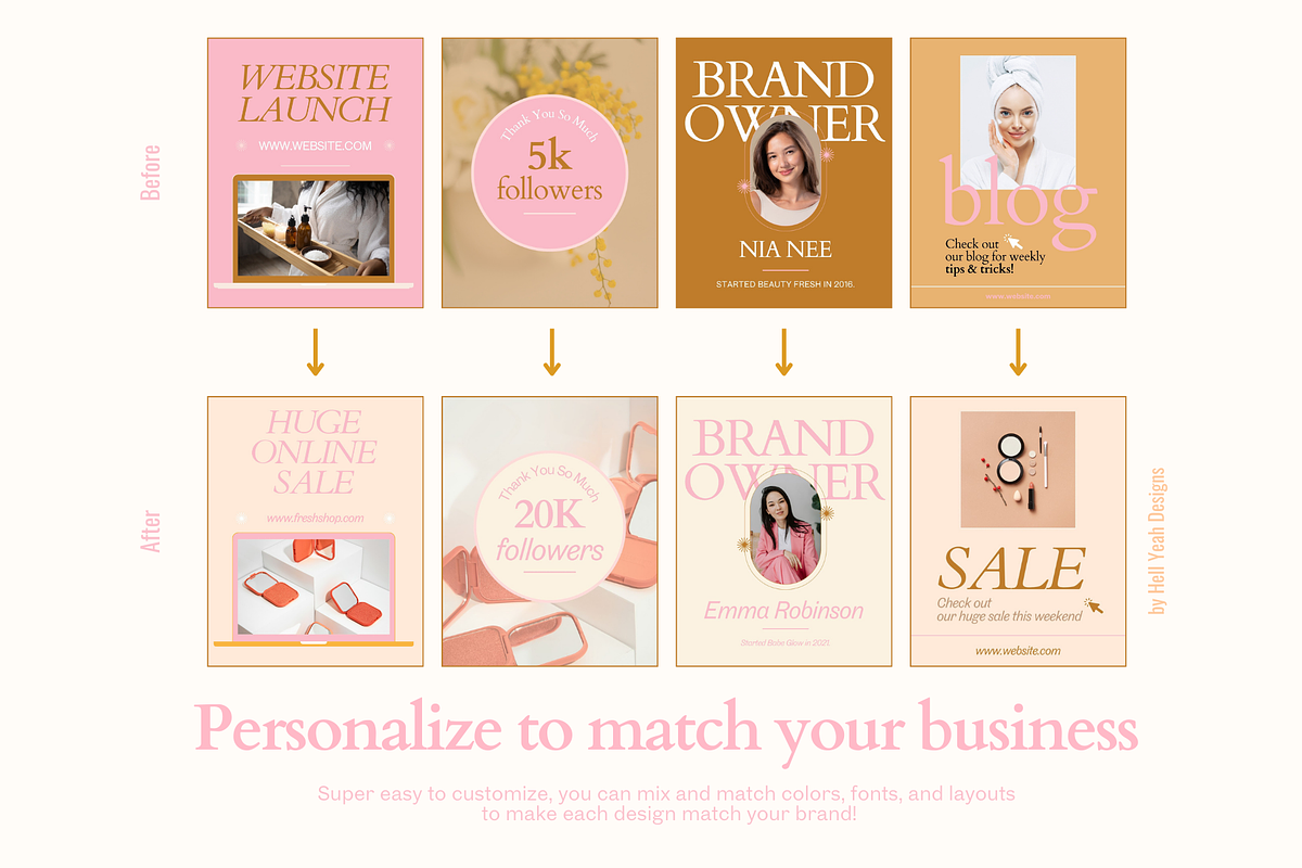 Blush & Glow Instagram Post Template, a Social Media Template by HellYeahDesigns (Photo 7 of 8)