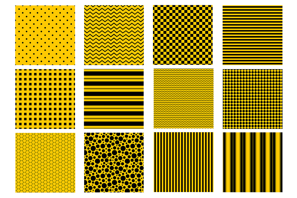 Abstract yellow seamless patterns, a Pattern Graphic by IrinaShishkova (Photo 2 of 8)