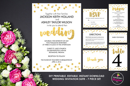 Gold Confetti Wedding Suite