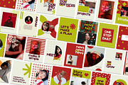 Bold Red Instagram Template Kit, a Social Media Template by Yaaas Design (Thumbnail 1 of 12)