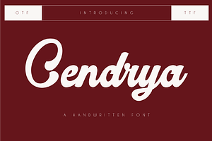 Cendrya - A Handwritten Font